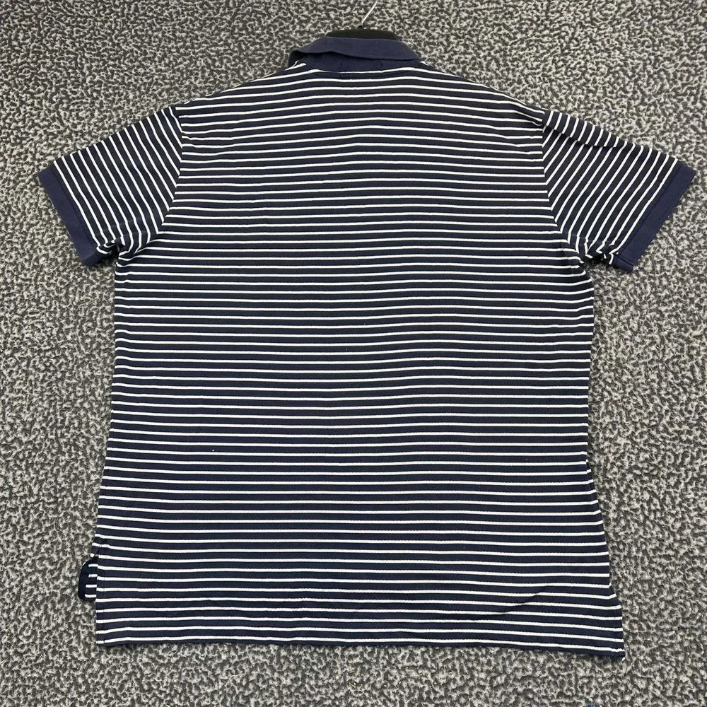 Vintage Polo Ralph Lauren Polo Shirt Men Large Striped Short Sleeve Pima Cotton